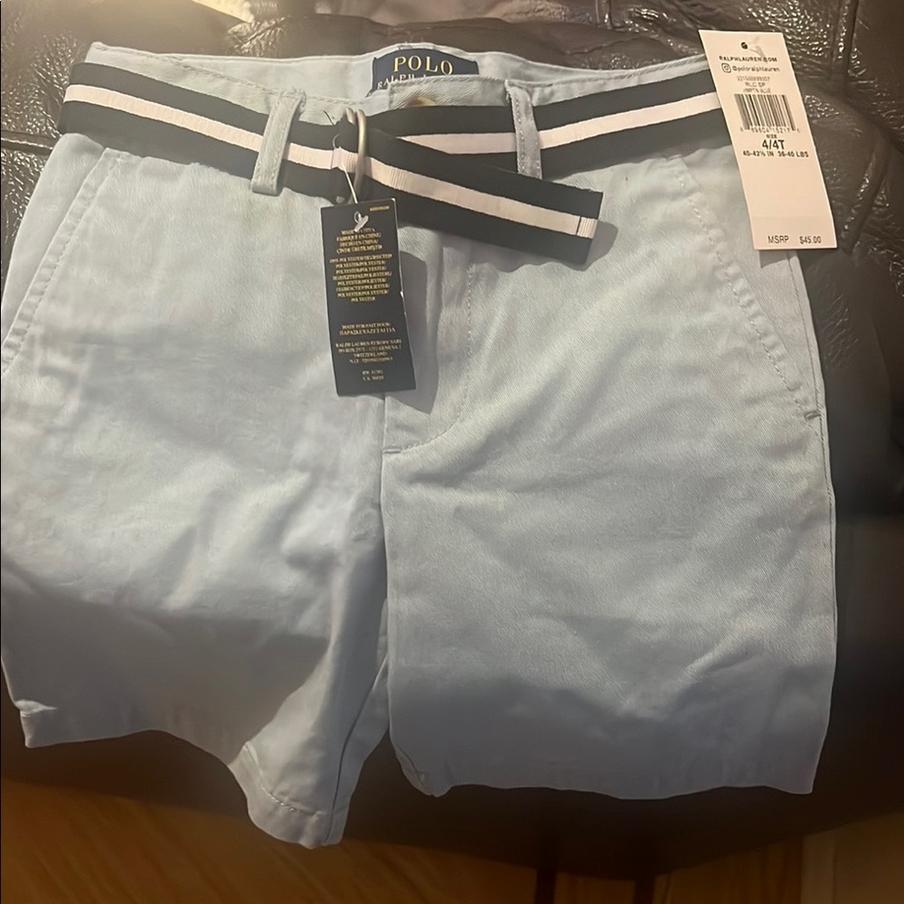 Polo by Ralph Lauren Blue Flat Front Shorts